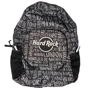 Hard rock black & silver foldable book bag great for traveling